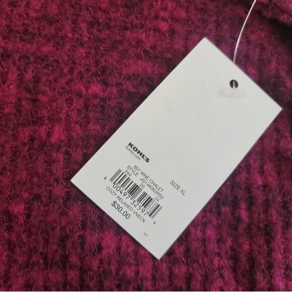 Oversized Cozy Long sleeve Wine Chalet Juniors Size XL - Picture 5 of 5